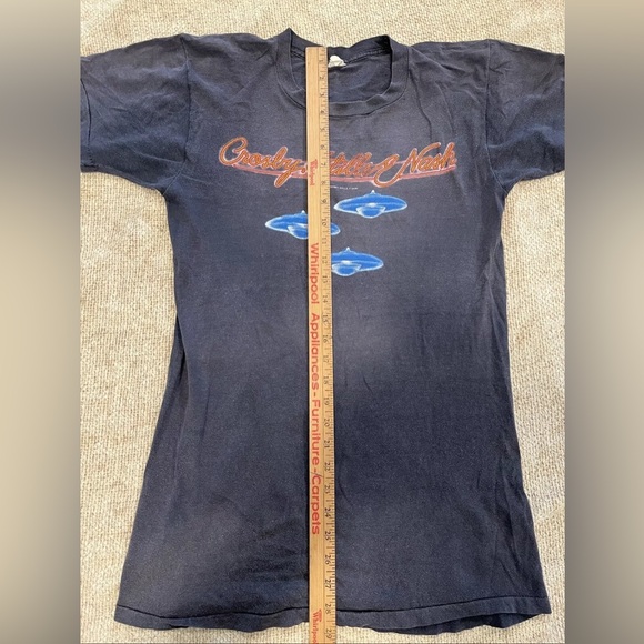 Vintage 80s Crosby Stills Nash Daylight Again Tour Top Concert Ufo T-Shirt Large - Picture 7 of 11